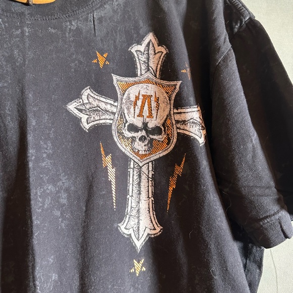 Affliction shirt men’s size large y2kdemon shiny couture - Picture 2 of 6